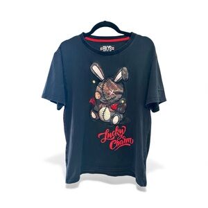 BKYS Black Lucky Charm Graphic Rabbit Men's T-Shirt Medium